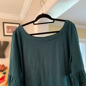 ModCloth Green Sweatshirt with Bows